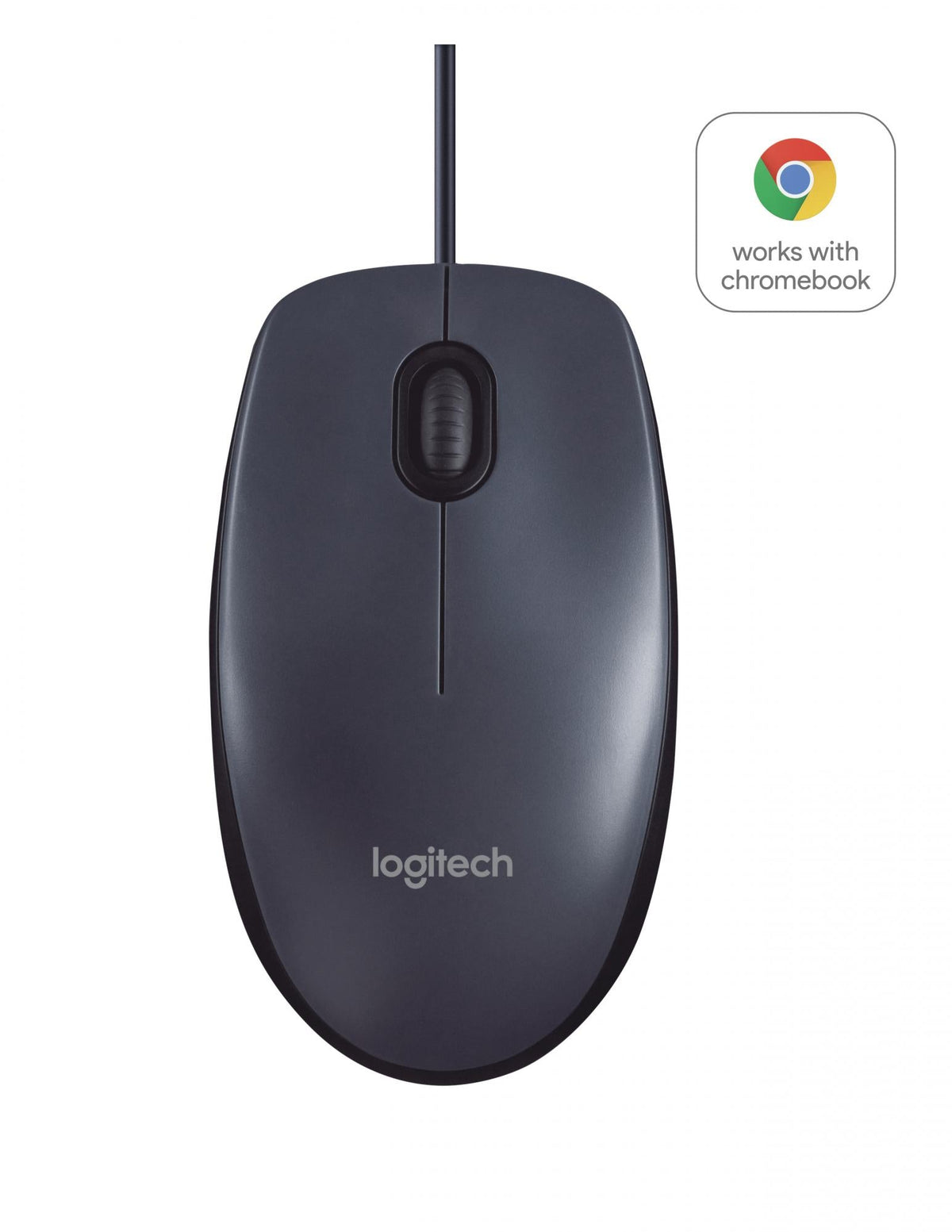 Logitech - B100 800dpi Optical High Quality Wired USB Mouse Logitech