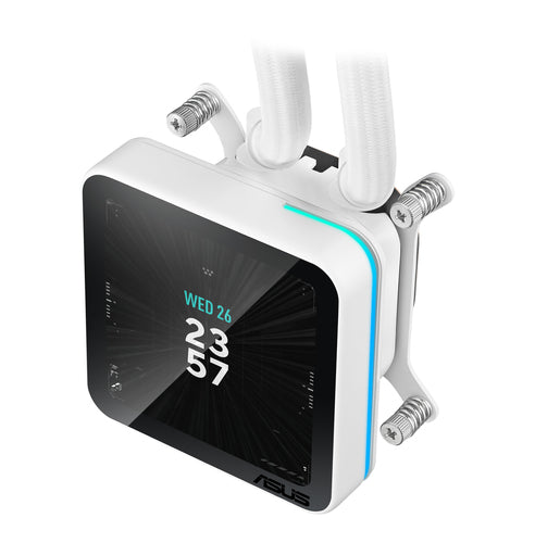 ASUS PRIME SLC II 360 ARGB LCD WHT – nærbillede af produktets detaljer (vinkel 6)