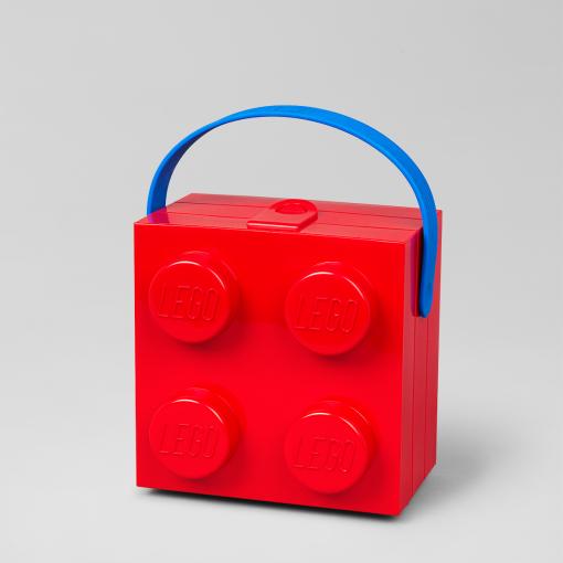 Room Copenhagen LEGO Box with Handle, Storage Box (Red) Room Copenhagen