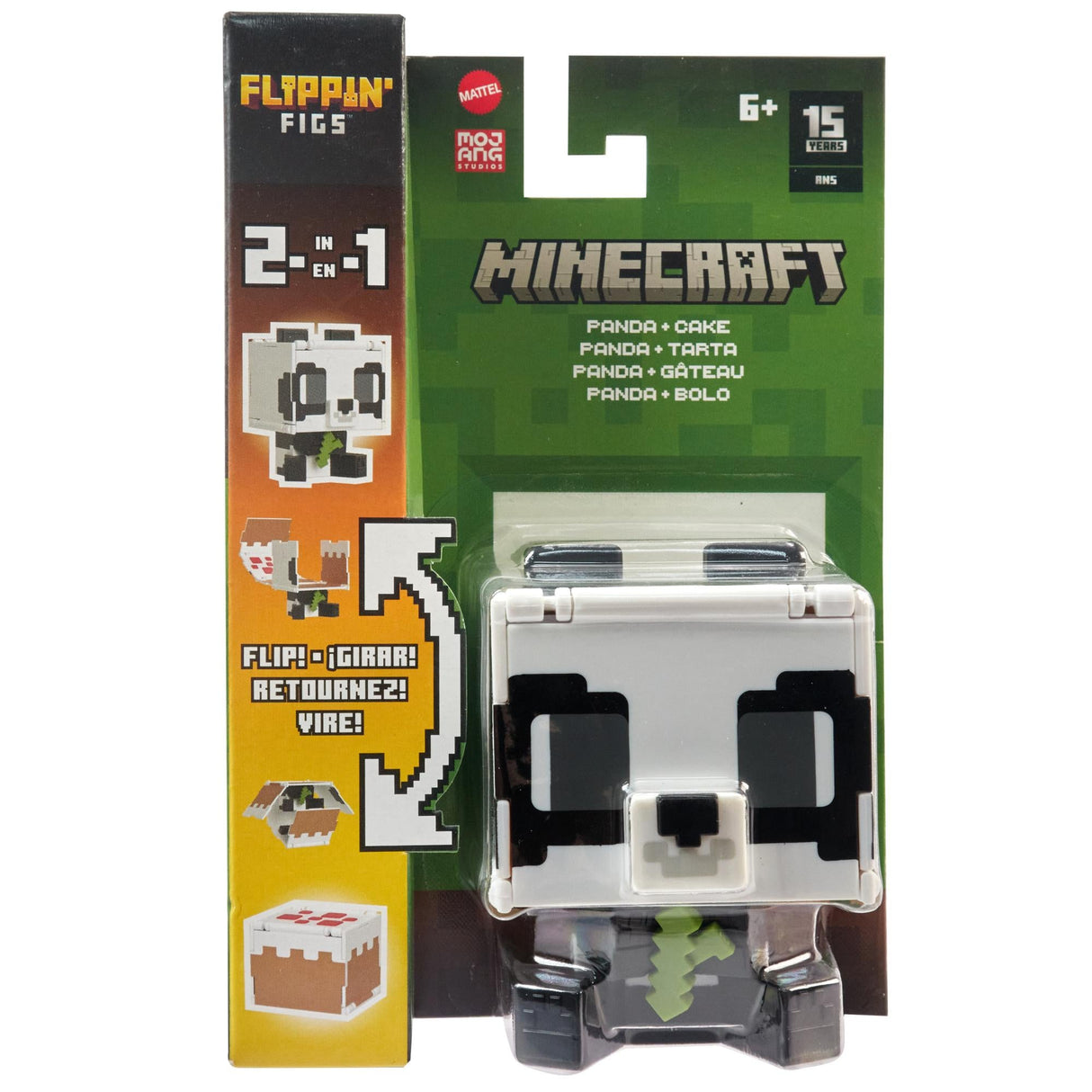 Minecraft - Mob Head Minis Flipping Figs - Panda & Cake Minecraft