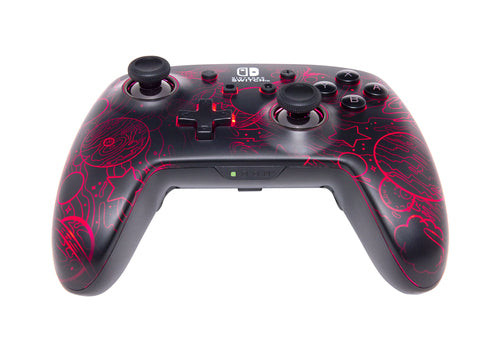 PowerA Enhanced Wireless Lumectra controller – Galactic Vortex – Nintendo Switch – rød belysning