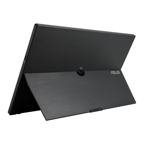 ASUS ZenScreen MB16AHV – bagside med udfoldet støtte og stativgevind