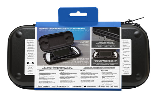 PowerA Protection Case – sort etui til PlayStation Portal – emballage, bagside