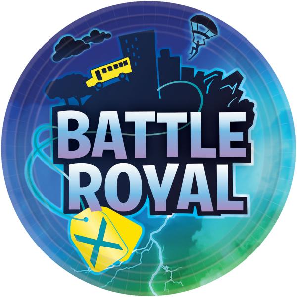Battle Royal Papir Tallerken - Storm - 8 stk - 22.8 cm Battle Royal