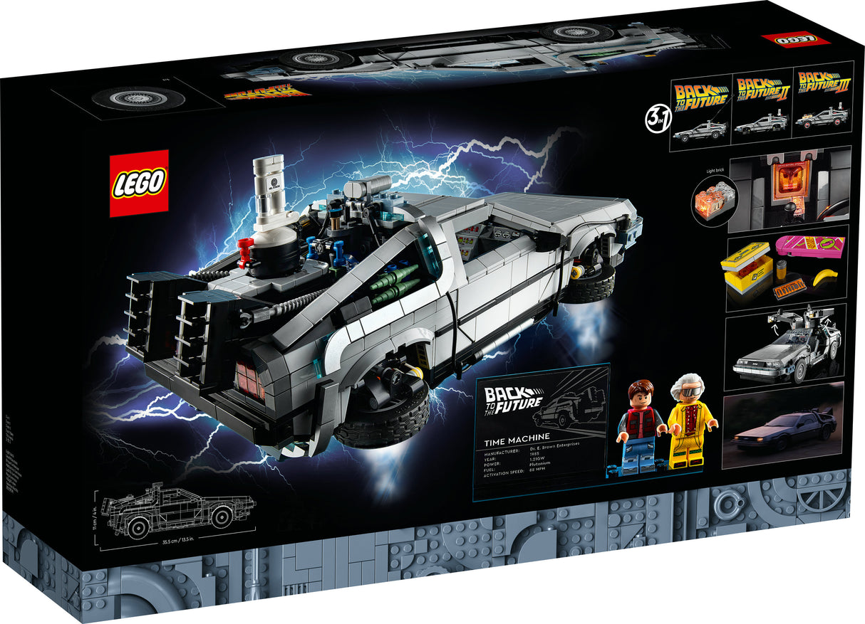 LEGO 10300 Icons Back to the Future Time Machine Construction Toy LEGO