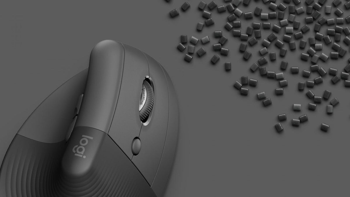 Logitech - Lift Right Vertical Ergonomic Mouse, Graphite/Black Logitech