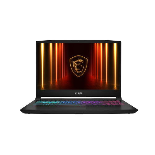 MSI Katana 15 HX B14WFK-008FR – skærm og tastatur set forfra
