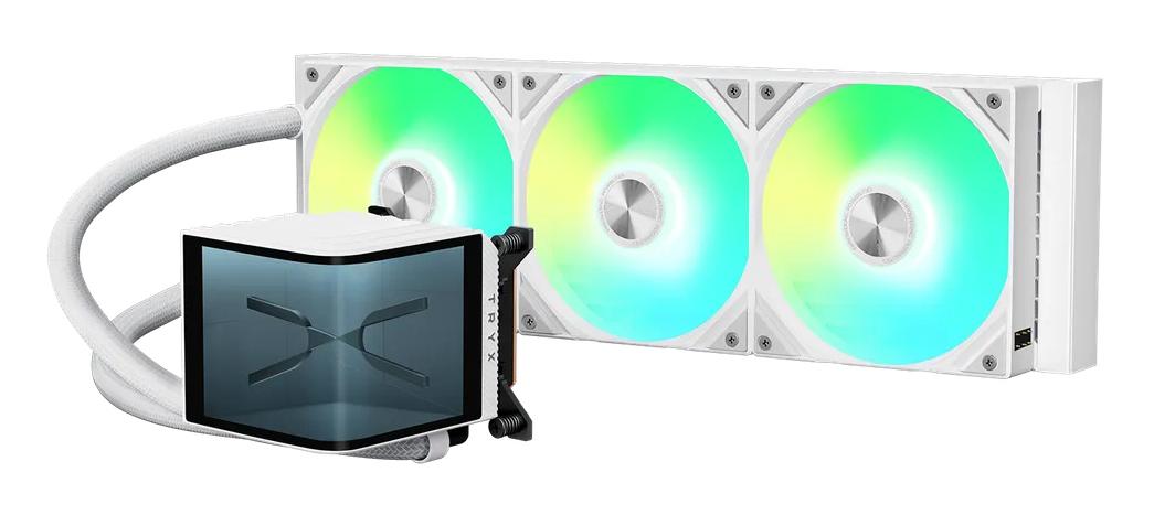 TRYX PANORAMA Upgraded 360mm AIO Liquid Cooler ARGB White TRYX