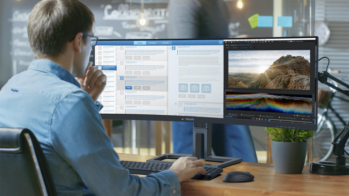 Philips 45B1U6900C 45 5120 x 1440 (UltraWide) HDMI DisplayPort USB-C 75Hz Dockingskærm Philips