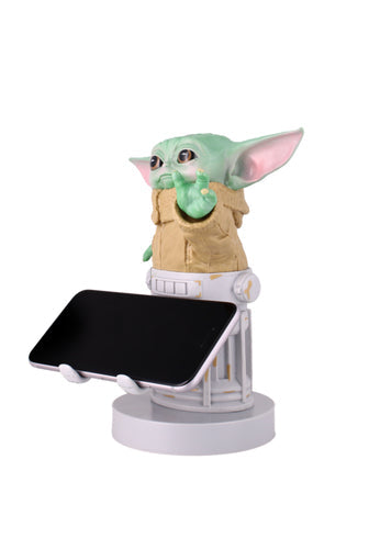 Cable Guys – The Child fra The Mandalorian – holder med telefon vist som eksempel
