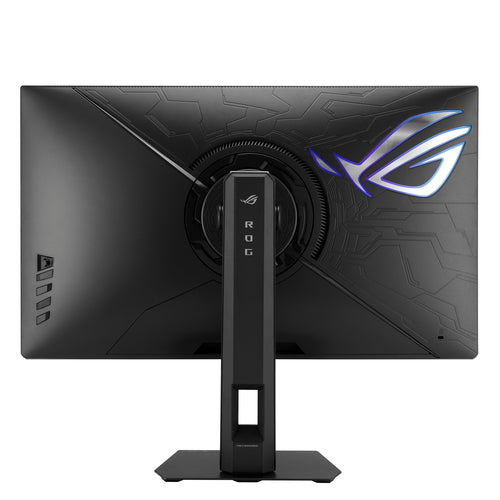ASUS ROG Strix XG27UCGR set bagfra med ROG-belysning