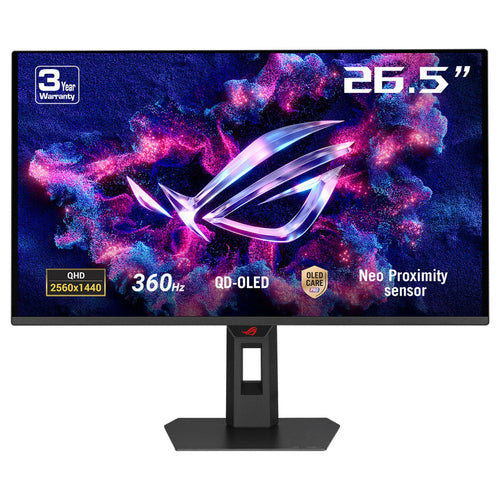 Asus ROD Strix QD-OLED XG27AQDNG (67.3 cm (26.5 inches), black, QHD, DP, HDMI, USB hub, Aura Sync, 360Hz panel) Asus