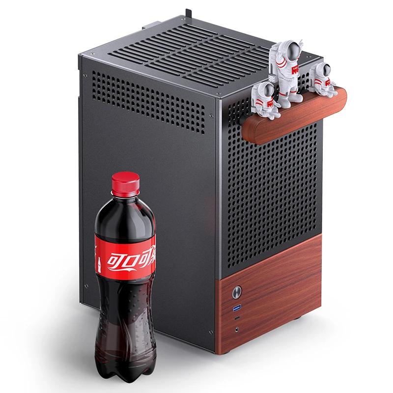 Jonsbo T6 Mini-Tower, Mini-ITX, Tempered Glass, Wood - Black Dongguan Sibositong Industrial Co., Ltd. (Jonsbo)