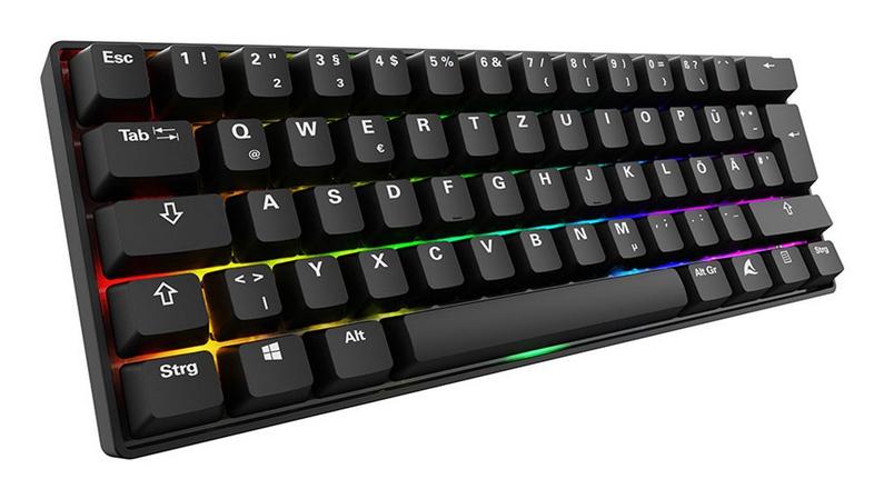 Sort Sharkoon SGK50 S4 Gen2 PBT-tastatur med RGB og tysk layout
