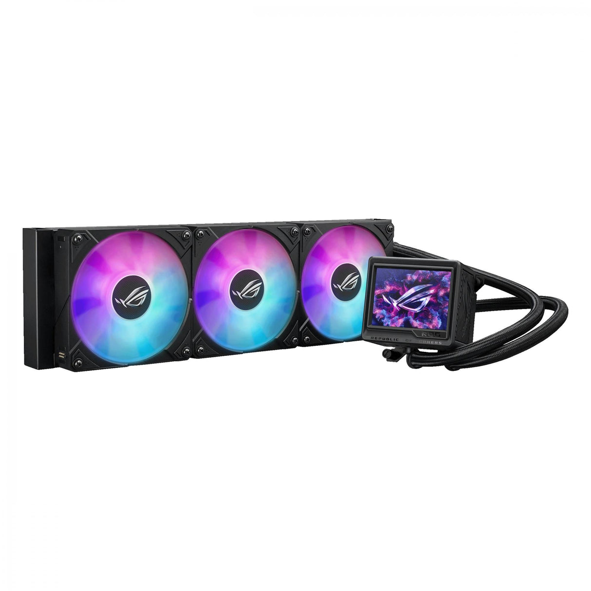 ASUS ROG RYUJIN III 360 ARBG EXTREME AiO Liquid Cooler w. 3.5" LCD, Asetek Emma Gen8 V2 pump, magnetic ROG ARGB fans ASUS