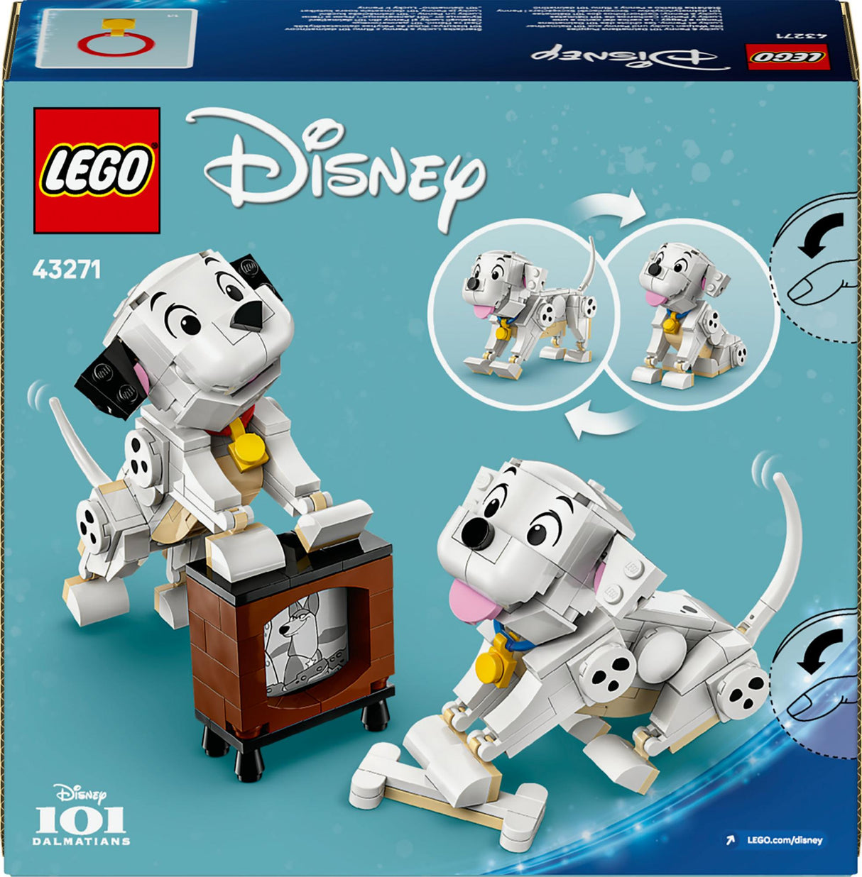 LEGO 43271 Disney Classic Puppies Lucky and Penny from 101 Dalmatians LEGO