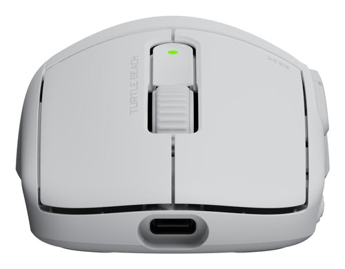 Turtle Beach Burst II Pro – trådløs gamingmus, hvid – Front med USB-C-port