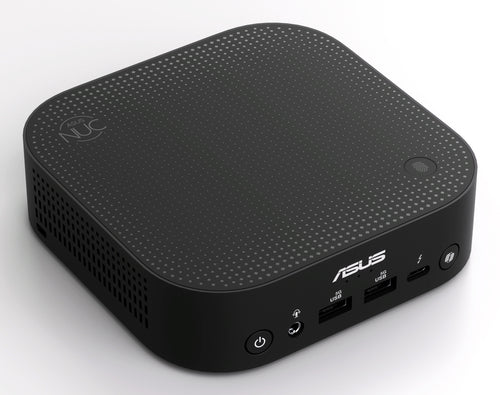 ASUS NUC 14 Pro AI Slim sort mini-PC set fra øverste frontvinkel