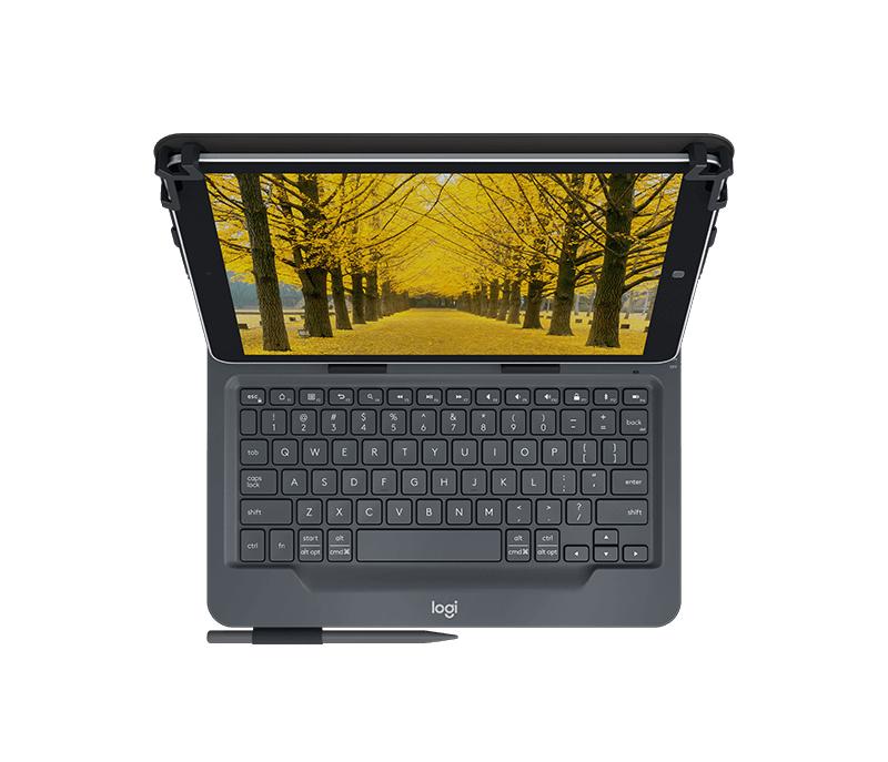Logitech - Universal Folio w/Keyboard, 10 - Black (Nordic) Logitech