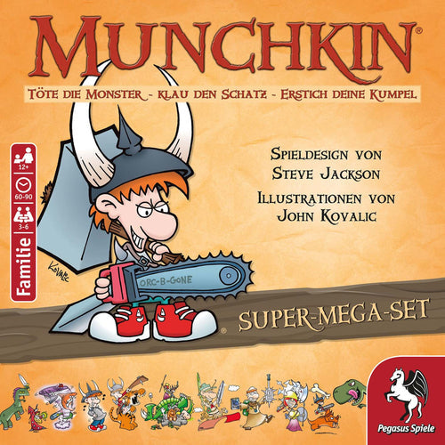 Pegasus Munchkin Fantasy Super-Mega-Set Tysk – Æske forfra
