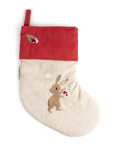 Filibabba Wonderful Winter julestrømpe – Broderede vintermotiver – strømpens broderede motiv