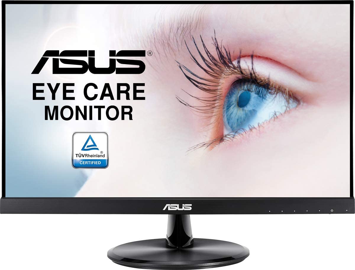 ASUS VA229QSB – sort skærm set forfra