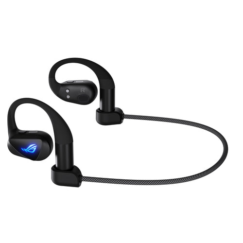 Sorte ASUS ROG Cetra Open Wireless – øretelefoner med aftagelig nakkestrop