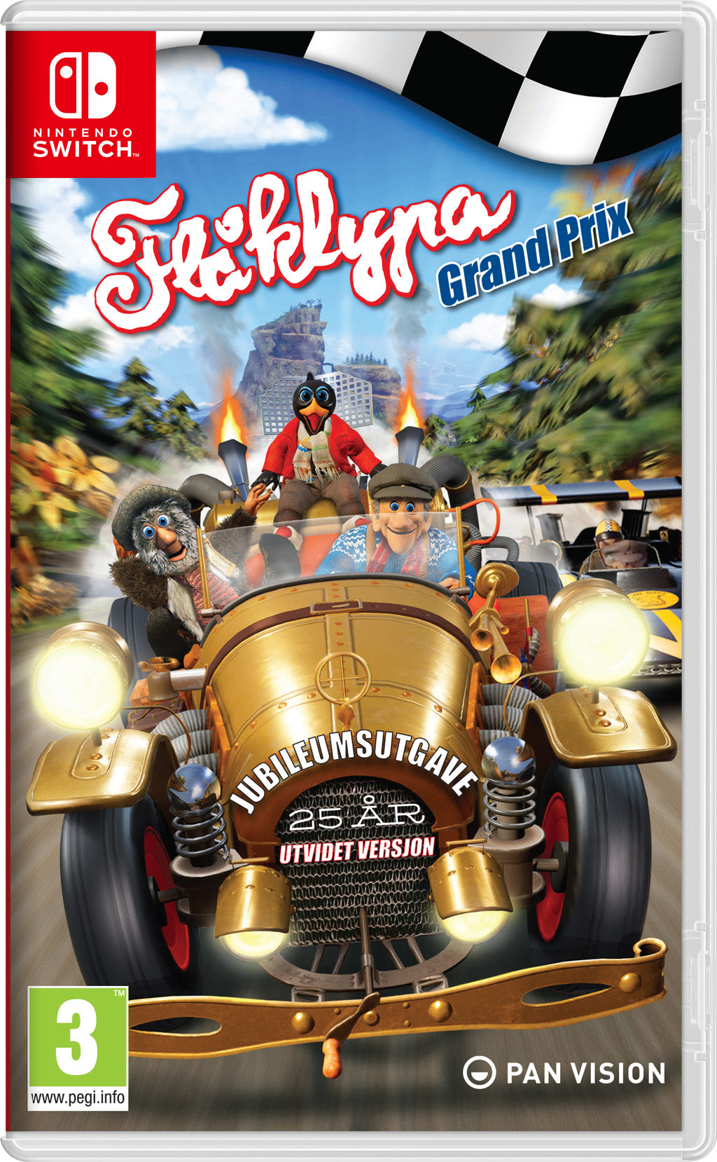 Flåklypa Grand Prix (Samlerudgave) – omslag til Nintendo Switch