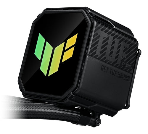 Pumpeblok på ASUS TUF Gaming LC III 360 ARGB set skråt