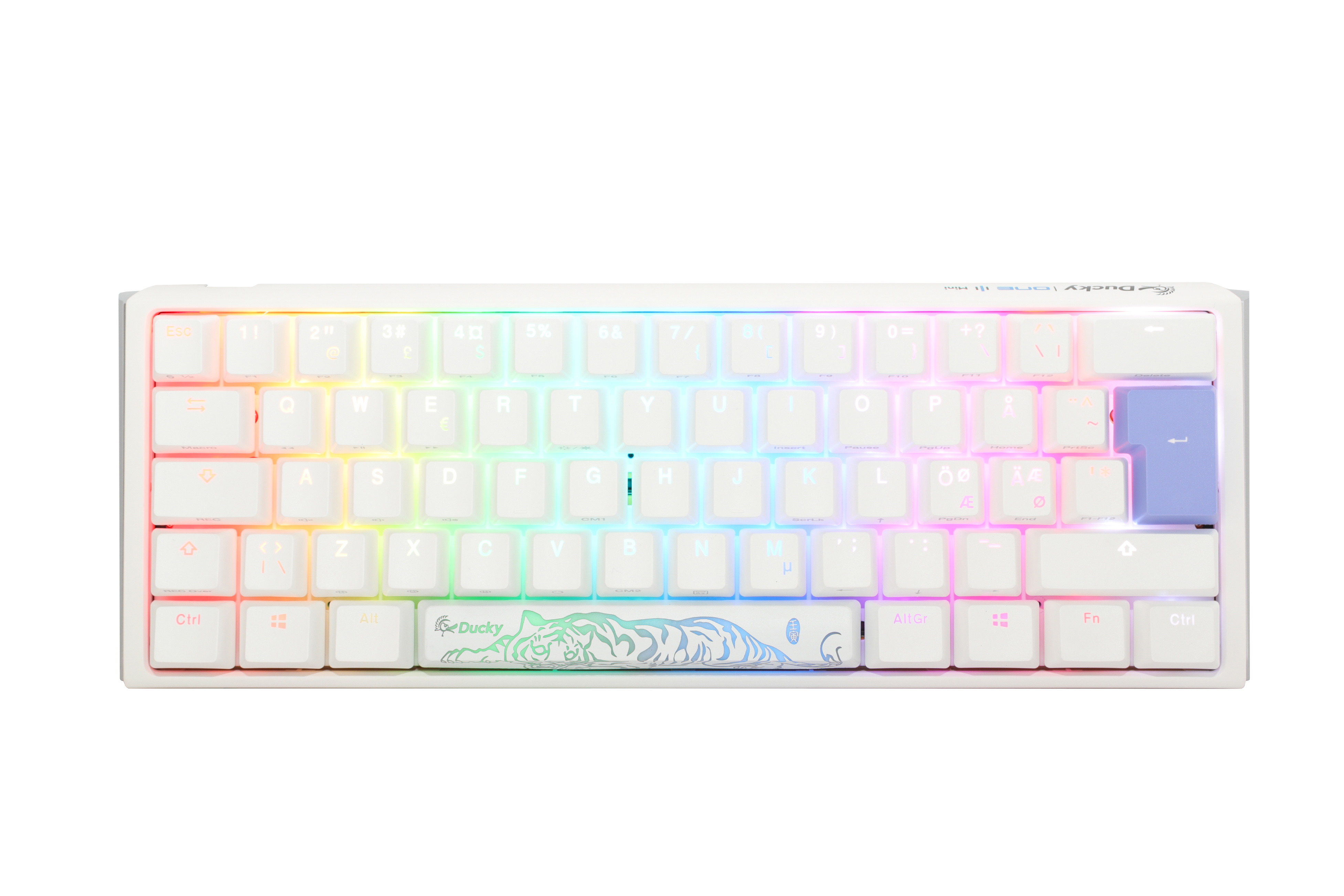 Ducky One 3 - Classic Pure White Nordic - Mini 60% - Cherry Red