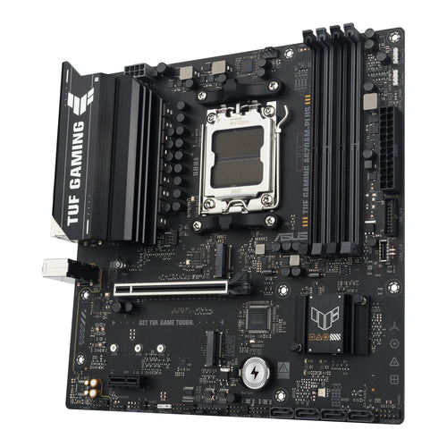ASUS TUF Gaming A620AM-PLUS – bundkort med DIMM-pladser set fra siden