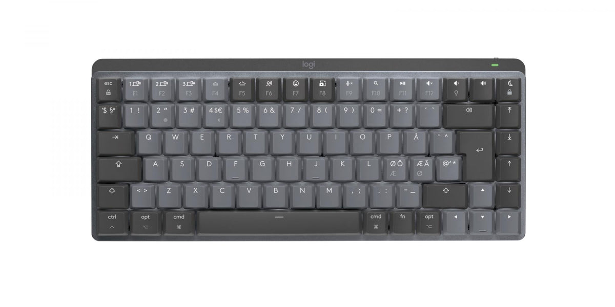 Logitech - MX Mechanical Mini for Mac Minimalist Wireless Illuminated Keyboard SPACE GREY - Nordic Logitech