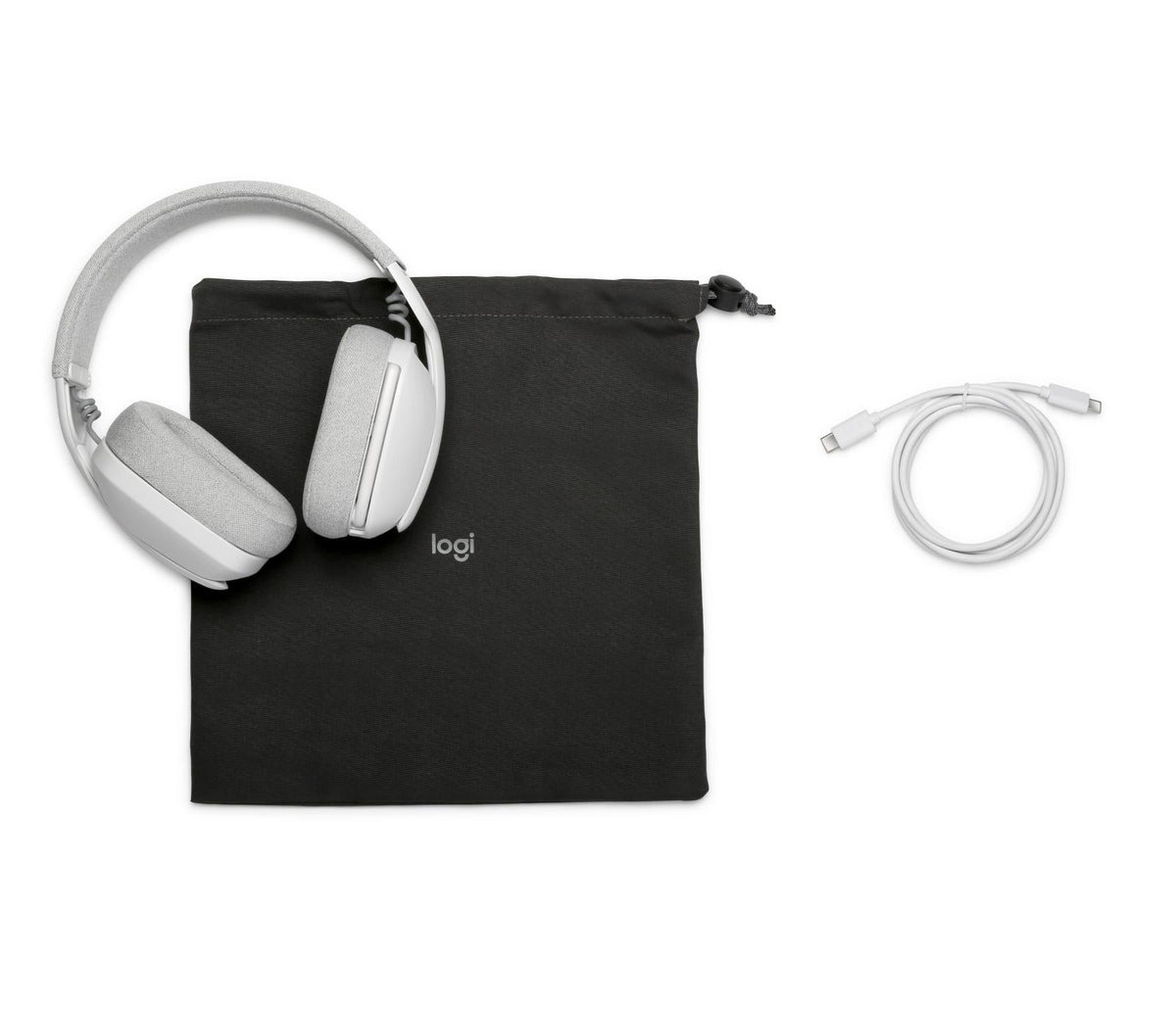Logitech - Zone Vibe 100 Lightweight Wireless Over Ear Headphones - Noise Canceling Microphone - OFF WHITE Logitech
