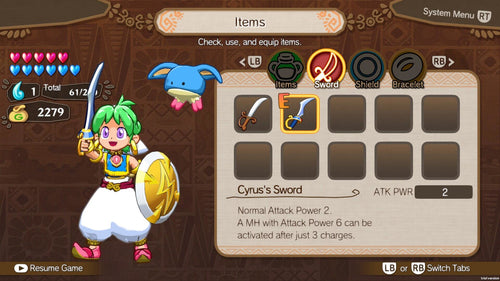 Wonder Boy: Asha in Monster World – PlayStation 4 – skærmbillede fra spillet
