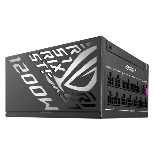 ASUS ROG Strix 1200P Gaming E – 1200 W Platinum PSU – modulære stik og side