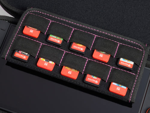 PowerA Metroid Prime 4: Beyond – Slim Case til Nintendo Switch 2 – åbent etui med spilkort vist som eksempel