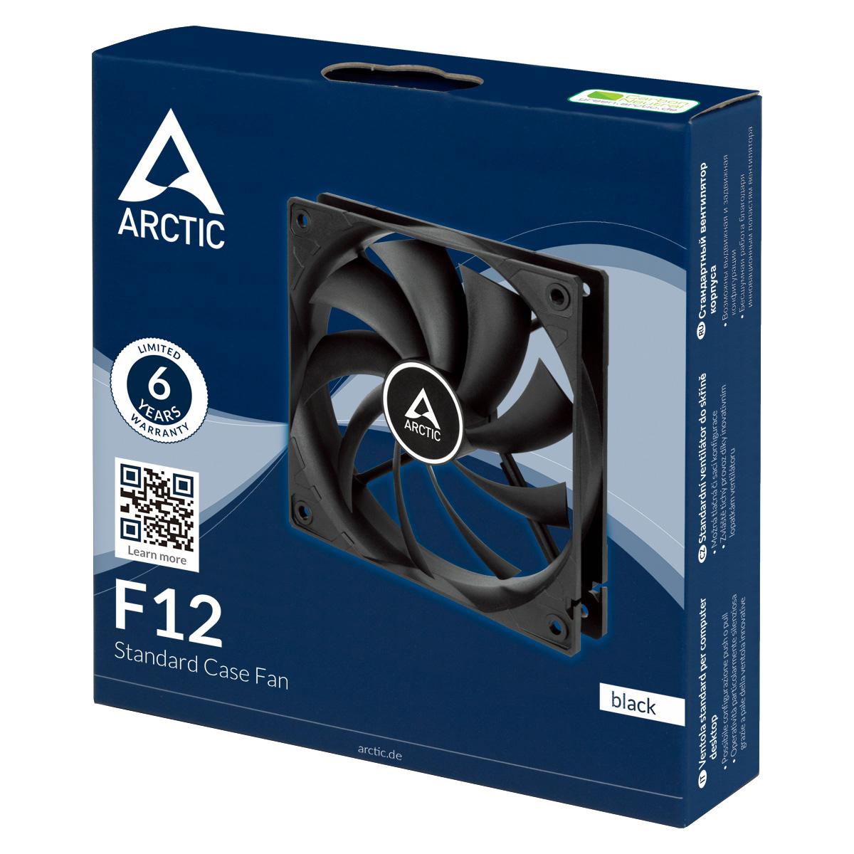 ARCTIC F12 Fan 1-pack Sort 120 mm