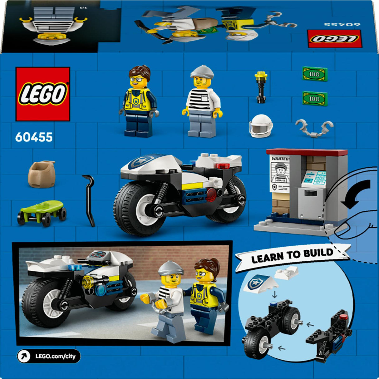 LEGO 60455 City Police Motorcycle Chase LEGO