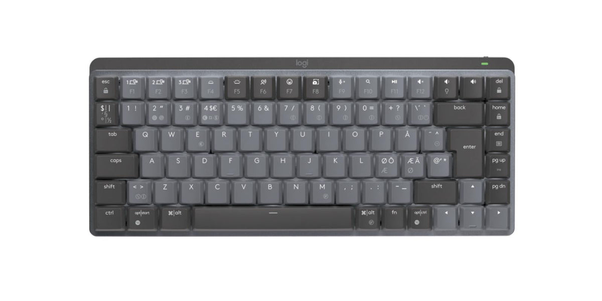 Logitech - MX Compact Mechanical Wireless Illuminated Keyboard - Nordic - Tactile Switch Logitech