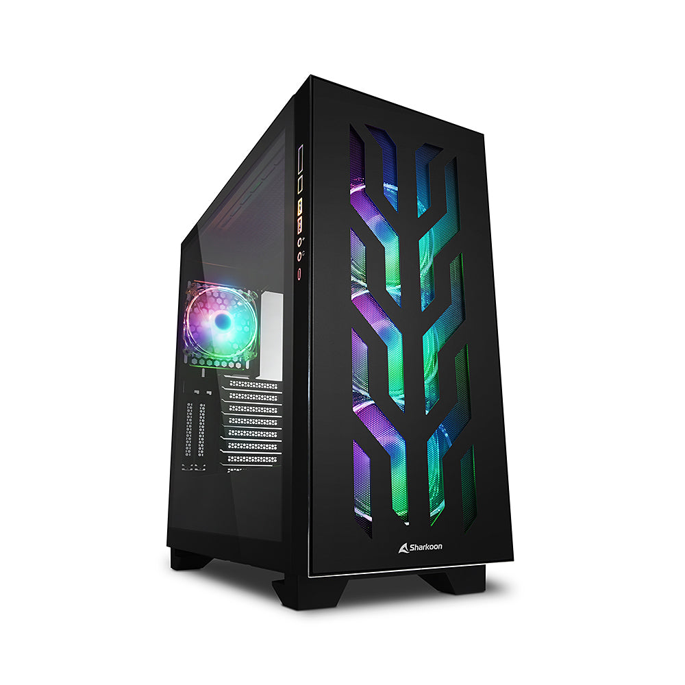 Sharkoon ELITE SHARK CA300T, big tower case (black, 2x tempered glass) Sharkoon