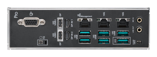 ASUS Pro WS W890E-SAGE SE – bagpanel med USB, netværksporte og VGA