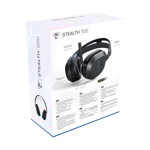 Turtle Beach Stealth 500 – PlayStation – Trådløst headset – Sort – emballage bagfra
