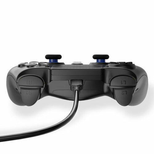 Freaks and Geeks – sort PS4-controller med 3 m kabel – set ovenfra