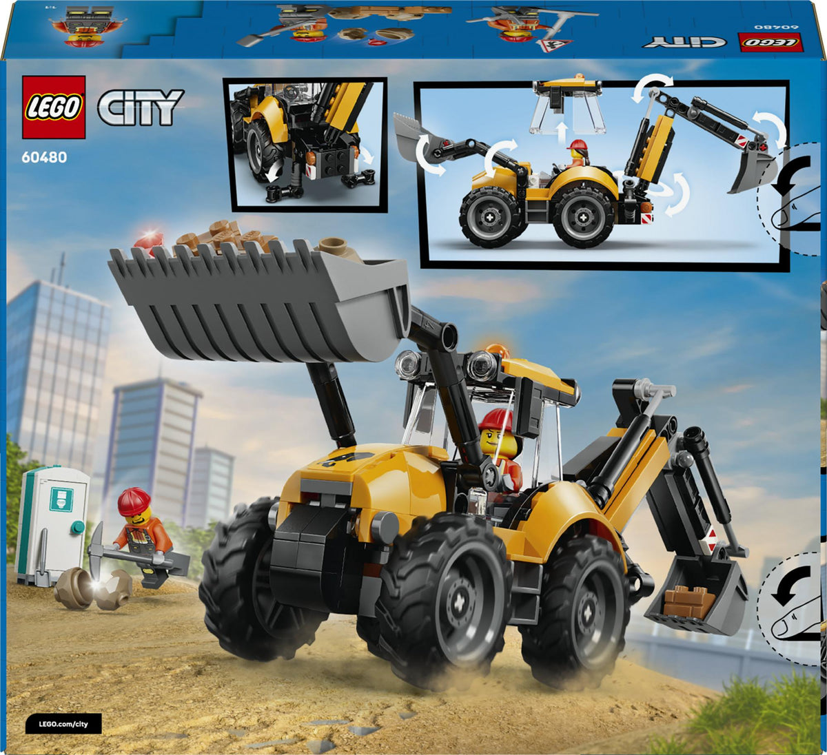 LEGO - LEGO City - Yellow Backhoe Loader (60480) LEGO