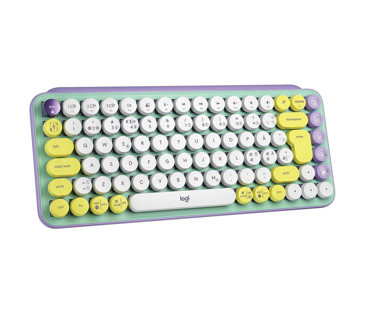 Logitech - POP Keys Wireless Keyboard, Daydream Mint (Nordic) Logitech