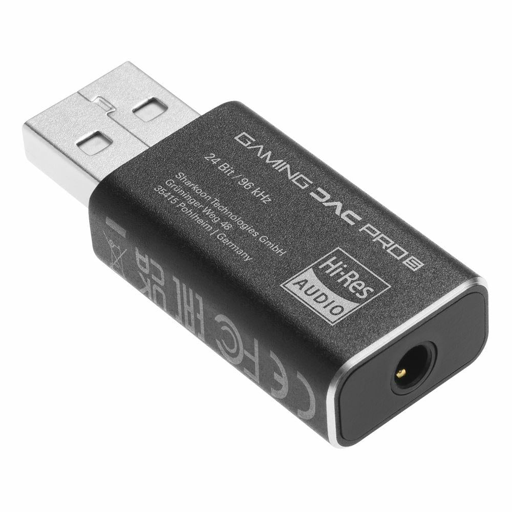 Sharkoon Gaming DAC Pro S V3 Black 24-bit 96kHz 250mW 32-300 Ohm USB-A Hi-Res External Sound Card DAC Sharkoon