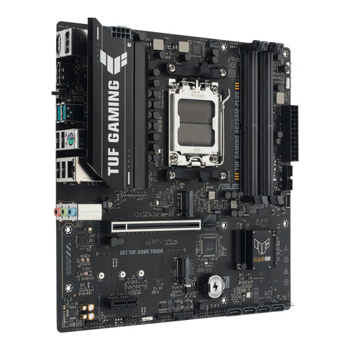 ASUS TUF Gaming A620AM-PLUS – bundkort set skråt forfra