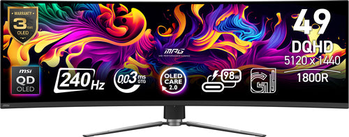 MSI MPG 491CQPX QD-OLED – buet skærm