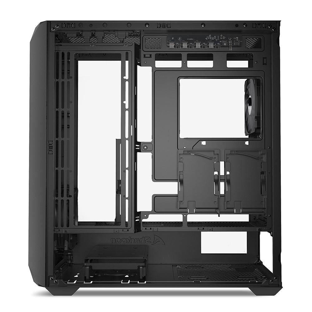 Sharkoon AK3 RGB Black Mesh Front Tempered Glass 4x 120mm ARGB PWM Fans USB-C BTF ATX Gaming PC Case Sharkoon