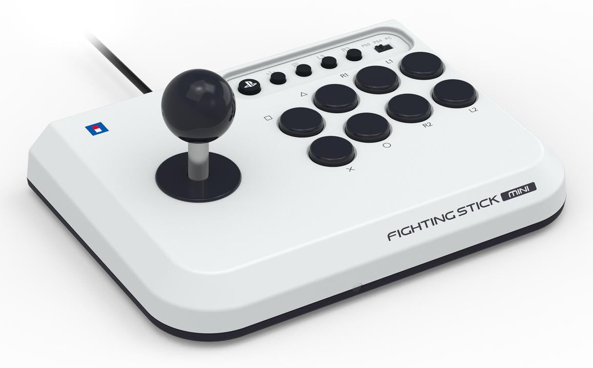 HORI - Fighting Stick Mini for PlayStation®5 - White - 8 inches by 6 inches HORI